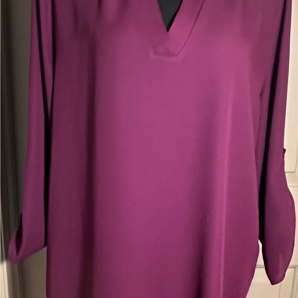 Chaus Vintage Women's V-Neck Plum Top